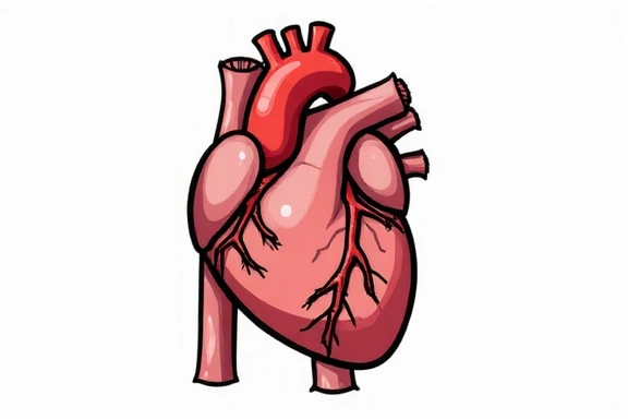 Cuore stilizzato e arterie pulite